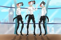 101_dalmatian_street 101_dalmatians aged_up anthro anthrofied backsack balls big_ben bodily_fluids brother brothers butt canid canine canis chain chain_necklace clothing dal101strefan digital_media_(artwork) dimitri_1_(101_dalmatians) dimitri_2_(101_dalmatians) dimitri_3_(101_dalmatians) dimitri_trio_(101_dalmatians) disney domestic_dog exhibitionism feet fingers fur genital_fluids genitals gesture gold_(metal) gold_chain graffiti graffiti_on_wall group group_nudity hand_gesture hi_res jewelry london london_eye looking_back male male_only male_peeing mammal markings necklace nude open_mouth peeing public public_nudity rear_view sibling smile spots spotted_body standing tail teeth toes trio triplets urine urine_stream watersports