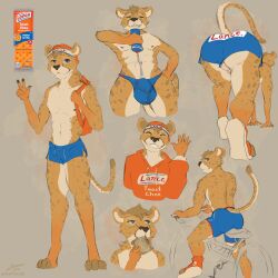 1:1 absurd_res anthro athletic backpack backsack ball_slip balls beanie bent_over blue_clothing blue_eyes bottomwear bread bulge butt cheetah clothed clothing felid feline food fur genitals gesture hat headgear headwear hi_res hoodie hotpants lance_crackers male mammal nipples orange_clothing paw_shoes penis penis_poking_out raised_tail shirtless_male shorts sketch_page smile solo spandex spandex_shorts speedo speedo_only swimwear tail tan_body tan_fur tight_bottomwear tight_clothing tight_shorts toast toastchee_sandwich_crackers topless topwear waving waving_at_viewer wet wet_body wet_clothing yannirosegold