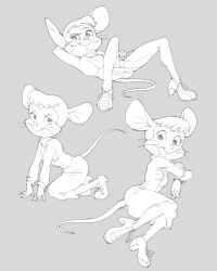 helen_knable stay_tuned sketch panties skirt sneakers toony mouse transformation