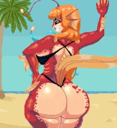 anglerfish anglerfish_humanoid animated ass big_ass big_breasts big_butt bikini blue_eyes bouncing_ass breasts bubble_butt female female_focus hair huge_butt humanoid humanoid_focus orange_hair ria_(fishgalhd) solo_focus spinneborg tagme thick_thighs video