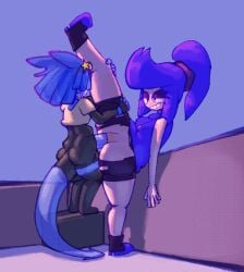 2025 5_fingers aliasing anal anal_penetration animated anthro anthro_penetrating anthro_penetrating_human ballerina_position big_penis bitwily black_boots black_clothing black_footwear black_legwear black_thigh_highs black_topwear blue_body blue_boots blue_clothing blue_footwear blue_hair boots bottomwear bouncing_breasts breasts clothing digital_media_(artwork) duo ear_piercing ear_ring eyeshadow female female_penetrated fingerless_gloves fingers footwear frame_by_frame genitals gloves grin hair handwear huge_penis human human_on_anthro human_penetrated interspecies jewelry kai_(bitwily) larger_female leg_grab legwear long_tail loop makeup male male/female male_penetrating male_penetrating_female mammal narrowed_eyes necklace nude penetration penile penile_penetration penis penis_in_ass piercing ponytail purple_background purple_clothing purple_eyeshadow purple_hair purple_topwear ring_piercing seamless_loop sex shoes shorts simple_background size_difference smaller_male smile spandex spandex_shorts standing standing_sex tail thigh_highs thrusting tight_bottomwear tight_clothing tight_shorts topwear torn_clothing translucent translucent_body white_clothing white_topwear