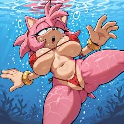 1girls ai_generated amy_rose drowning female hedgehog peril sega sexfightfun snuff solo sonic_(series) sonic_the_hedgehog_(series) tagme underwater underwater_peril