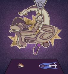 ahegao animal_genitalia animal_humanoid animal_penis anthro areola balls banding bdsm big_breasts black_sclera bondage bound breasts brown_body brown_hair butt castration castration_device castration_play chastity_cage chastity_device cock_and_ball_torture digital_media_(artwork) ears_back elastrator elastrator_band erection eye_roll fallout fangs forked_tongue genital_mutilation genital_piercing genital_torture genitals gold_(metal) gold_jewelry goldnamaterasu gradient_penis gynomorph hair half-closed_eyes hi_res humanoid intersex jewelry ladder_piercing looking_pleasured microsoft moan mullet mutilation narrowed_eyes night_stalker_(fallout) nipples nude open_mouth penile penis penis_piercing piercing pit_viper pivoted_ears rattle_(anatomy) rattlesnake reptile reptile_humanoid restraints rope sagging_breasts scales scalie scalie_humanoid sheath simple_background snake snake_humanoid solo striped_body stripes submissive suspension tail teeth tongue tongue_out vein veiny_penis viper yellow_eyes