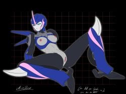 1girls acindyce_(artist) arcee arcee_(prime) blue_eyes breasts medium_breasts naked naked_female nipples nude nude_female pink_nipples pussy robot robot_girl robot_humanoid solo spread_legs thighs transformers transformers_prime vagina