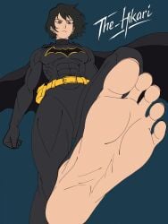 abs batgirl batgirl_(cassandra_cain) batman_(series) cassandra_cain dc dc_comics feet feet_focus foot_fetish foot_focus foot_on_face looking_at_another looking_at_viewer looking_down muscles muscular_female orphan_(dc) staring staring_at_another staring_at_viewer the_hikari thick_thighs tomboy