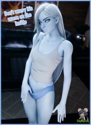 lady_windfrost fortnite slymyguy solo_female panties teasing dialogue partially_clothed underwear tagme