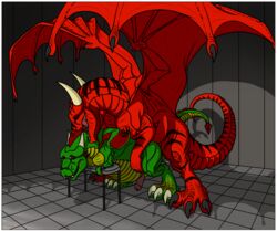 ajder anal bite bondage bound deinodragon dragon erection hybrid male rangarig_rex scalie sex tagme tiny_wings wings yaoi