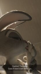 2026 3d_(artwork) 4k 9:16 absurd_res anthro auto_foot_lick blender_(artwork) blurred_background camera claws depth_of_field detailed detailed_fur digital_media_(artwork) disney english_text eyebrows feet female flat_chested floppy_ears foot_fetish foot_focus foot_lick fur grey_body grey_fur half-closed_eyes hi_res holding_camera holding_leg holding_object holding_own_leg huge_filesize judy_hopps lagomorph leporid licking looking_at_viewer mammal multicolored_body multicolored_fur narrowed_eyes nipples purple_eyes rabbit self_lick selfie snapchat solo text toe_claws toe_lick toes tongue tongue_out two_tone_body two_tone_fur uberpuber white_body white_fur zootopia