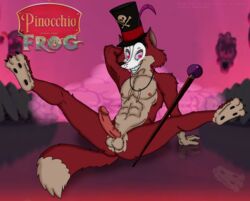 are_you_ready ass cane canine cheesecaked crossover disney dr._facilier face_paint foulfellow fox hat honest_john logo magic male_only mammal nude penis pinocchio spread_legs spreading text the_princess_and_the_frog voodoo