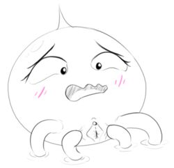 blush clitoris female monochrome onionsan open_mouth pussy solo spread_pussy spreading tentacle undertale unknown_artist video_games