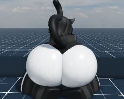1girl bubble_ass caked_up cat_tail dumptruck_ass fat_ass female huge_ass lilla_(trippinguy) massive_ass oc pale-skinned_female pale_skin roblox roblox_studio robloxian showing_ass third_party trippinguy
