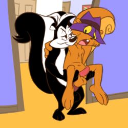 anal anal_sex balls duo erection evil_grin feet grin hat ladysomnambule looney_tunes male mammal paws penetration penis pepe_le_pew rodent secret_squirrel secret_squirrel_show sex skunk smile smooth_fur squirrel warner_brothers yaoi