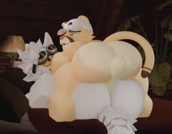 2boys 3d anal anal_penetration anal_sex animated bedroom big_ass big_balls blowjob fang_(snarkyfang) feline fellatio gay green_eyes male/male male_only mating_press oral oral_penetration oral_sex orange_eyes puma r34dex roblox robloxian self_upload snarkyfang sound tagme video white_fur