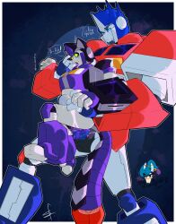 absurd_res annoyed anthro blue_blush blue_penis bluevixenad blush bodily_fluids cybertronian duo female fleshlight_position genital_fluids genitals gentle_giant glass hasbro hi_res holding_partner humanoid machine male male/female penetration penis purple_body pussy shove size_difference stomach_bulge takara_tomy teasing telescope_(bluevixenad) text transformers vaginal_penetration
