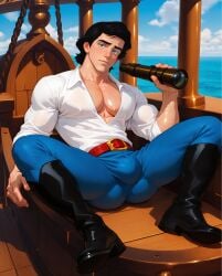 ai_generated disney gay male prince_eric solo solo_female the_little_mermaid_(1989_film) yaoi