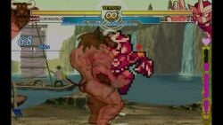 accurate_art_style accurate_body_type accurate_proportions beeping combo_counter defeated_hero ejaculation floating_heart gay gay_sex gravity_circuit holding humanoid_on_robot kai_(gravity_circuit) lifebar m.u.g.e.n minotaur_(mugen) pixel_animation pixel_art robot robot_humanoid semen semen_on_floor sound_effects sound_warning spread_legs tagme video