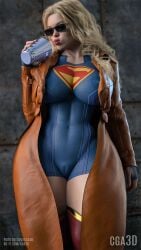 kara zor-el from dc by cga3d