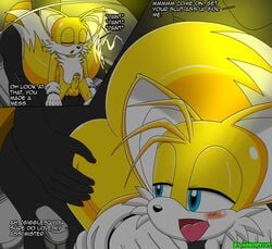 anal anal_sex anthro ass big_ass big_butt comic cum dialogue duo english_text femboy fur furry_tail male multiple_tails nobody147 nude penetration penis sex sonic_(series) sonic_the_hedgehog_(series) sonic_the_hedgehog_2 tail tails text uncut video_games yaoi young