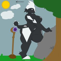 ass_focus chubby_female delta_(minstlu) diabloceratops dinosaur_girl dinosaur_humanoid fat_girl female furry nude_female oc original_character roblox rock vore wri_e0