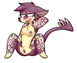 anthro breasts female fur liepard mammal nintendo nipples nude pokemon purple_fur pussy solo video_games winged-nerd