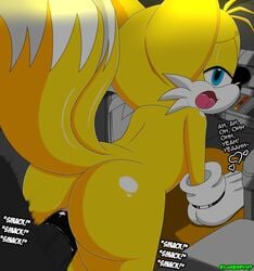 anal anal_sex anthro comic dialogue duo english_text femboy fur furry_tail male moan multiple_tails nobody147 nude penetration penis sex sonic_(series) sonic_the_hedgehog_(series) sonic_the_hedgehog_2 tail tails text video_games yaoi young