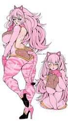 1girls amber_maiz anal_plug anal_tail ass back_view big_ass big_breasts big_butt blowing_kiss bodysuit breasts bubble_ass bubble_butt cat_ears cat_girl cat_tail catgirl commission curvy curvy_female fate/grand_order fate_(series) female front_view high_heels kiwiartsu oc original pale-skinned_female pink_eyes pink_hair purple_eyes shiny_clothes side_view sideboob sith sith_lady sith_lord skin_tight star_wars star_wars:_the_old_republic submissive_female thick thick_ass thick_butt thick_legs thick_thighs thighs tight_clothing voluptuous voluptuous_futa wide_hips wink winking_at_viewer