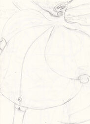 anthro big_breasts breasts digimon digimon_(species) genderswap huge_breasts looking_at_viewer mythicswords nipples nude overweight pregnant pussy raidramon