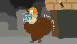 1girls alex_(minecraft) ass bottom_heavy breasts diamond female female_focus female_only hips hyper hyper_ass large_ass microsoft minecraft mojang orange_hair ore ryebread005 sparkles thick_thighs thighs wide_hips