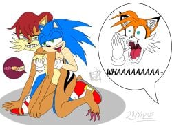 animal_humanoid anthro breast_grab breasts canid canid_humanoid canine canine_humanoid chipmunk chipmunk_humanoid clenched_teeth comedic duo eulipotyphlan eulipotyphlan_humanoid female fox fox_humanoid ground_squirrel ground_squirrel_humanoid group hand_on_breast hedgehog hedgehog_humanoid hi_res humanoid male male/female mammal mammal_humanoid miles_tails_prower penetration pussy rodent rodent_humanoid rosetta456 sally_acorn sciurid sciurid_humanoid sega sonic_(series) sonic_the_hedgehog sonic_the_hedgehog_(series) tails_the_fox teeth tongue tongue_out vaginal_penetration witness x-ray_view