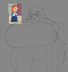2d 2d_(artwork) bbw bottom_heavy chalkpaste digital_media_(artwork) fat_ass female female_focus female_only gigantic_ass ginger_hair huge_breasts kindergarten_(game) kindergarten_3 massive_breasts ms._lovelett teacher thick thick_ass thick_thighs wide_hips