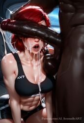 3d after_fellatio ai_generated ai_sensuality breasts cant_see_the_haters crying cum cum_on_breasts cum_on_face dark-skinned_male dark_skin dripping_cum female femshep freckles green_eyes head_grab interracial large_penis light-skinned_female male mass_effect muscular muscular_male open_mouth penis penis_on_face penis_over_eyes pulling_hair red_hair runny_makeup saliva tongue_out veiny_penis