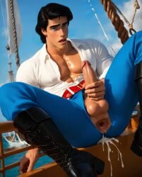 ai disney gay male prince_eric solo solo_female the_little_mermaid_(1989_film) yaoi