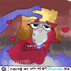 cum cum_in_mouth female festive_bee girl gorilla_tag gtag monke monkey