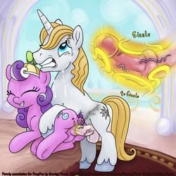 balls cock_and_ball_torture crotchboobs duo electric_oven female friendship_is_magic internal male my_little_pony nipples pain pain_star penetration penis prince_blueblood_(mlp) screwball smoke smudge_proof straight tears vaginal_penetration vein