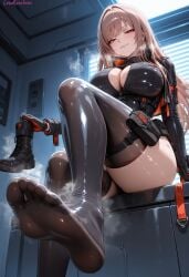 1girls absurd_res ai_generated big_breasts black_thighhighs blush blush blush_lines breasts brown_hair curvy curvy_figure female female foot_fetish foot_focus foot_worship from_below goddess_of_victory:_nikke high_resolution highres lewdcreationsai light-skinned_female light_skin looking_at_viewer painted_toenails rapi_(nikke) red_eyes sexually_suggestive smug soles solo solo_female solo_focus stable_diffusion steam steaming_body steamy_breath sweat sweatdrop sweating sweaty sweaty_foot tagme thick thick_legs thick_thighs thigh_highs thighhighs thighs tight_clothing tight_fit toenail_polish toes