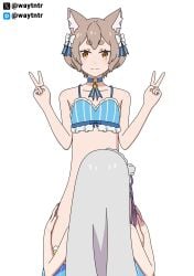 1boy 1girls blowjob bra cheating cuckold emilia_(re:zero) felix_argyle female femboy male netorare ntr otoko_no_ko re:zero_kara_hajimeru_isekai_seikatsu standing waytntr