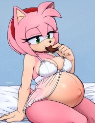amy rose from sonic (series) by kitsulines