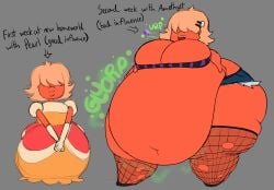 after_vore alternate_breast_size alternate_costume amethyst_(steven_universe) ass ass_expansion bbw before_and_after belly big_belly big_breasts breast_expansion breasts burping cartoon_network cute_pred delt denim_shorts digestion digestion_noises dress fat_belly female female_pred female_prey fishnet_legwear fishnets gem gem_(species) hanging_belly huge_ass huge_belly huge_breasts huge_butt lips navel orange_body orange_skin padparadscha_(steven_universe) post_vore rumbling_stomach short_hair short_shorts shorts steven_universe thick_lips thick_thighs thigh_expansion vore weight_gain