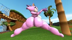 blaze the cat from sonic (series) by shocking (artist)