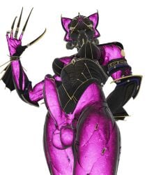 3d blender claws eevee futanari intersex looking_at_camera looking_at_viewer looking_down low-angle_view reion3d valkyr_(warframe) valkyr_heirloom_(warframe) warframe warframe_(species)
