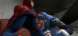 3d blue_eyes cowman crossover eastern_and_western_character female fire_emblem fire_emblem_awakening garry's_mod human long_hair lucina_(fire_emblem) male marvel marvel_comics nintendo open_mouth oral peter_parker spider-man spider-man_(series) straight straight_hair tagme