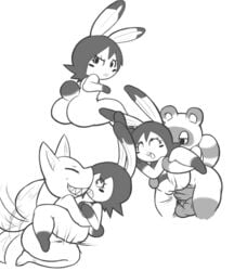 1girls 2boys aintsmart anal animal_crossing animal_ears balls crazy_redd dumbun female female_anthro female_penetrated femsub grin lagomorph large_balls large_penis male male_anthro male_anthro/female_anthro male_penetrating male_penetrating_female maledom mammal monochrome nintendo original original_character penetration penis questionable_consent rabbit straight tail thick_thighs tom_nook vagina vaginal_penetration video_games