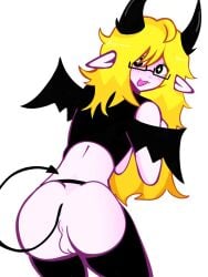 1femboy 1male ass blonde_hair elf_ears gay no_panties no_penetration oc succubus vripgh