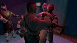 3d anal anal_insertion anal_sex breast_grab breast_press breasts closed_eyes cuckold double_penetration groping groping_breasts hardcore_sex interrogation_room johnny_cage kano_(mortal_kombat) knife lifting lifting_person military mortal_kombat mortal_kombat_(2011) mortal_kombat_11 mortal_kombat_x netherrealm_studios penetration rough_sex skyliner79 sonya_blade sonya_blade_(mk9) special_forces threesome vaginal_penetration video_game video_game_character video_game_franchise watching