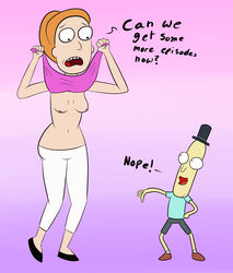 1boy 1girls breasts female male mr._poopy_butthole nipples rick_and_morty sovietstingray summer_smith