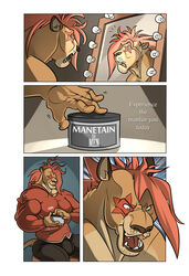 anthro bulge comic feline furious_(artist) lion male male_only mammal muscular pridestar_(furious)