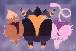 big_ass bubble_butt eevee huge_ass justkindofhere mew pokemon pokemon_(species) scolipede tagme thick_thighs wide_hips