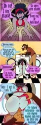 adventure_time adventure_time:_fionna_&_cake ass ass_focus clothed clothed_sex comic comic_page dialogue doggy_style marceline marceline_abadeer marceline_the_vampire_queen older_male simon_petrikov stuck_in_object washing_machine younger_female