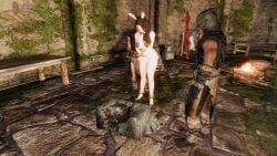 3d black_hair bunny_ears decapitated_head decapitation guro heart_pasties huge_ass huge_breasts skyrim tagme the_elder_scrolls video