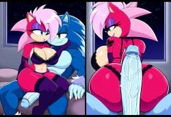 ai_generated ass blue_body breasts incest incest_(lore) magenta_fur male/female pink_hair sex sonia_the_hedgehog sonic_(series) sonic_the_hedgehog sonic_the_hedgehog_(series) sonic_underground sonic_x_sonia straight veiny_penis